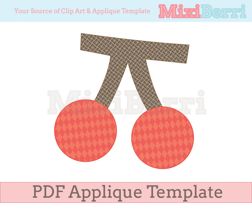 Cherry Applique Template PDF