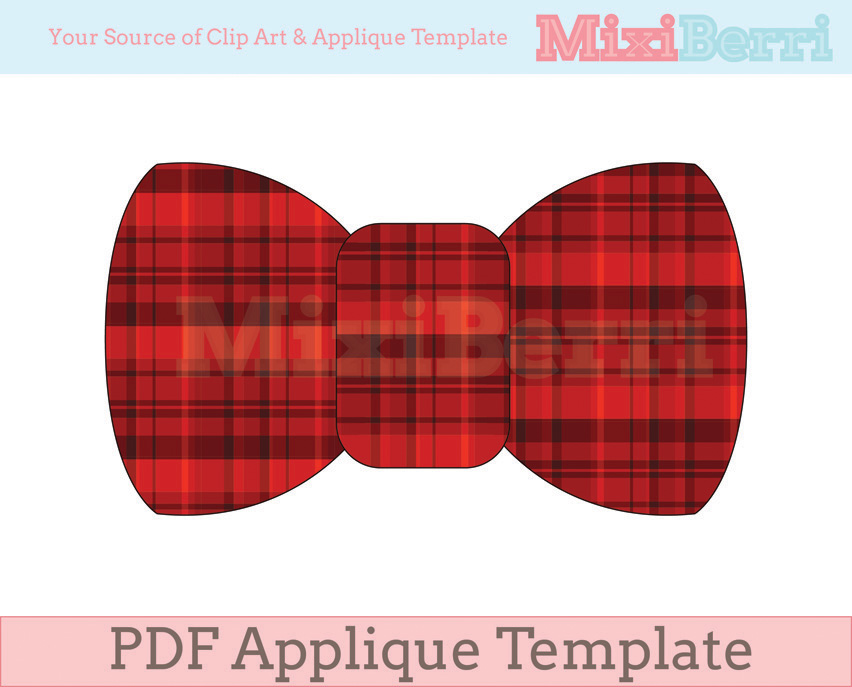bow tie applique template pdf on luulla