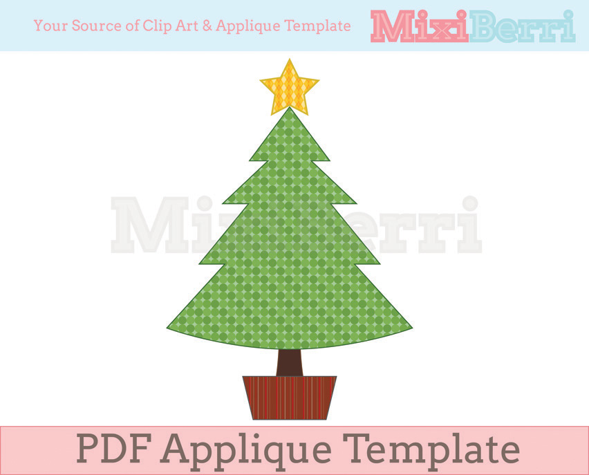 Christmas Tree With Star Applique Template Pdf on Luulla